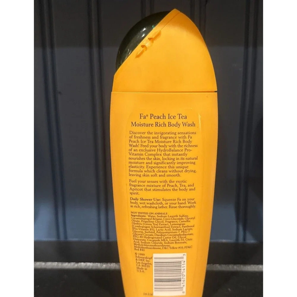 NEW! Fa PEACH ICE TEA Body Wash Spirit Of Freshness Discontinued! RARE 1999